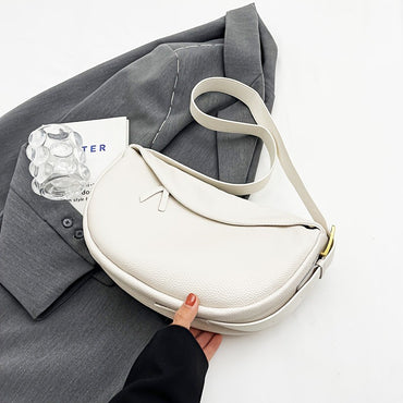 Fashionable retro new leather bag, women's dumpling bag, shoulder bag, crossbody bag, trendy and versatile soft leather bag