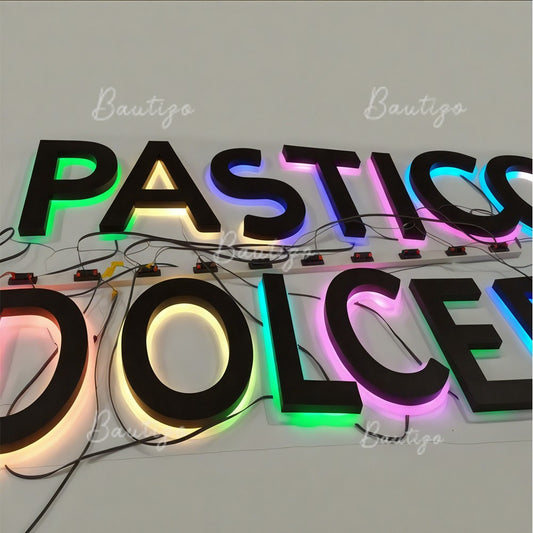 Custom Advertising Led Letters RGB Light Sign Luminous Signage Full Color Acrylic Business Logo Wall Brand