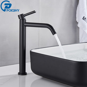 Black Basin Faucet Bathroom Washbasin Water Mixer Tap Hot Cold Water Basin Sink Tap Bathroom Faucet Tap Brushed Gold Faucet