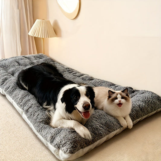 Cama Para Cachorro Grande Cama De Cachorro De Pelúcia Sofá Tapete Grosso Super Macio Poliéster Tapete Para Caixa De Transporte De Cachorro Para Cama Grande