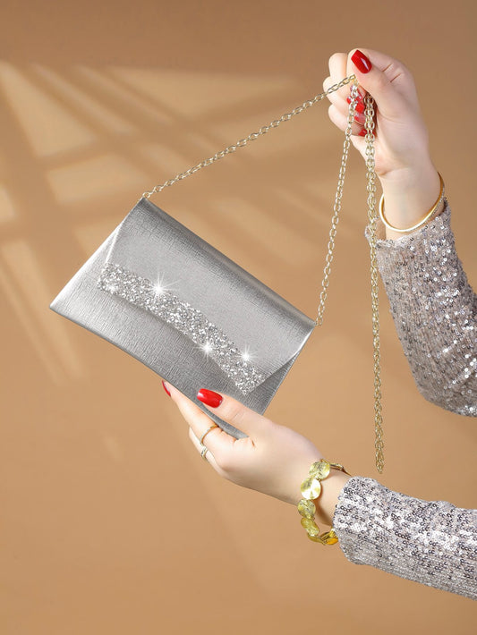 Glamorous, Elegant, Exquisite, Quiet Luxury Sequin, Stylish, Luxury, Shiny Glitter Clutch Bag For Evening Party Evening Bag