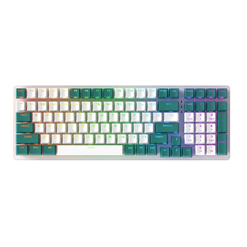ZIYOU LANG K3 Mechanical Gaming Wired Keyboard,LED Rainbow Backlit 98 Keys Full Anti-ghosting,Ergonomic Durable ABS Mixed Color