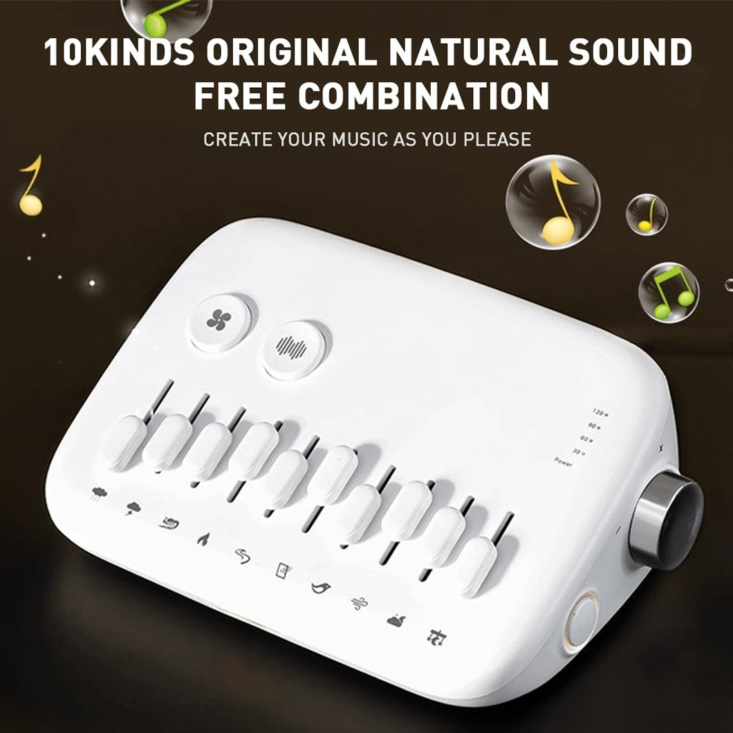 1pc Mini Sleep Sound Machine 10 Soothing Nature Sounds Portable Mini Sleep Sound Machine, Noise Cancelling With Breathing Light