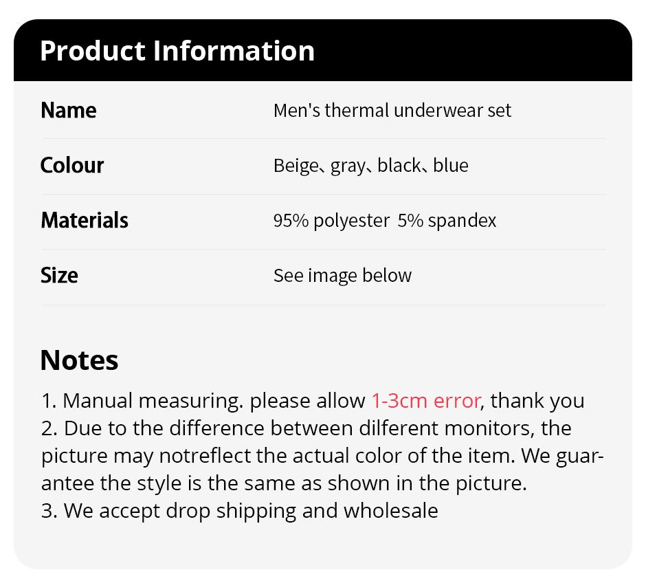 2-piece Autumn And Winter Men's Fashion Lucky Deer Pattern Solid Color Basic Warm Underwear Set Comfortable Long Sleeve Pants