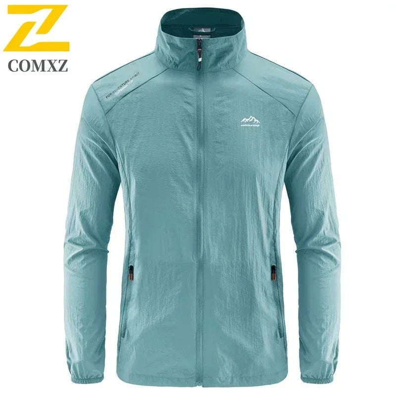 Men's Summer Skin Quick Dry Hiking Jacket Waterproof Sun UV Protection Coats Men Outdoor Sports Fishing Camping Running Jacket