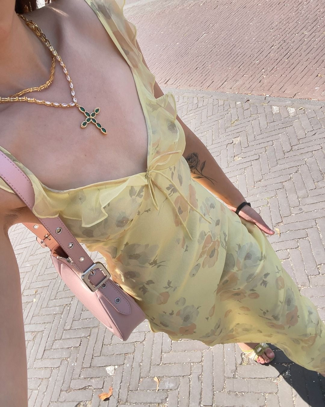 Cryptographic Summer Floral Print Plunge Maxi Dress Outfits Sexy Backless Fairy