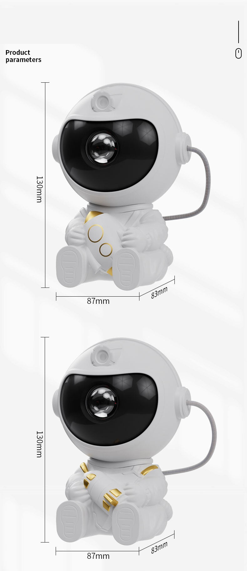 LED Astronaut Projector Night Light Nebula Sky Ceiling Galaxy Star Lights Bedroom Home Party Decorative Children Kids Gift