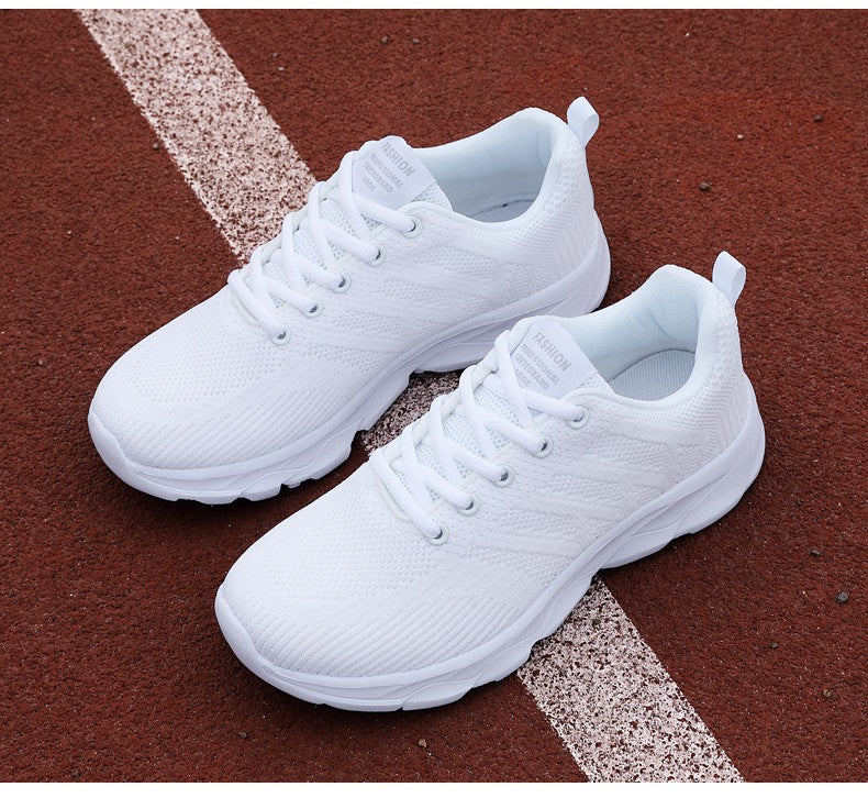 Novos Tênis Femininos Casuais Sapatos da Moda Respiráveis para Caminhada em Malha Sapatos Baixos Femininos 2024 Tenis Feminino Branco Sapatos esportivos femininos