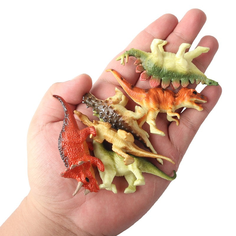 Oenux 12 Peças Pequeno Conjunto Dinossauro Jurássico Brinquedo T-Rex Velociraptor Espinossauro Mosassauro Modelo Coleção Boneco de Ação Brinquedo Infantil