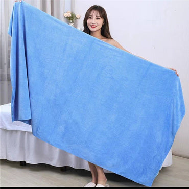 100X200cmMicrofiber Bath Towel , Extra Absorbent, Fast Drying, Multipurpose for Swimming, Fitness, Sports, Yoga, Grey