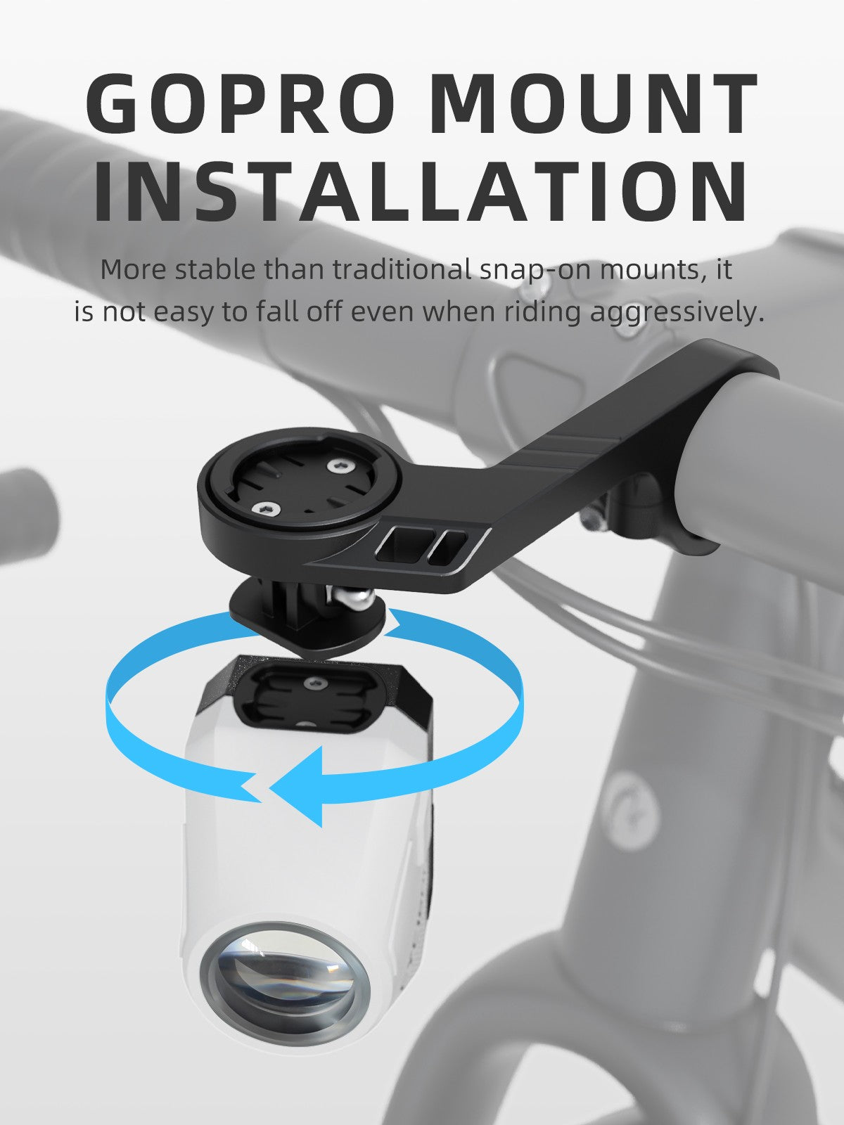 CYCLAMI Hanging Bike Headlight GoPro Ultra Bright Wireless Remote Front Lamp MTB Road High Brightness White CYC 1600 Lumen Light