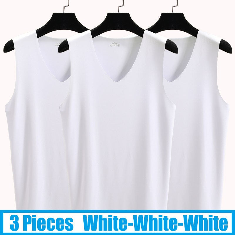3Pieces/Lot Seamless Sleeveless Undershirt Tank Top Men Fitness Shirts Mens Body