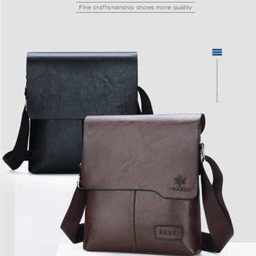 Luxury Brand Vintage Messenger Bags Men Leather Shoulder Bag Male Handbag Brown Black Side Bag Business Crossbody Bag For Men