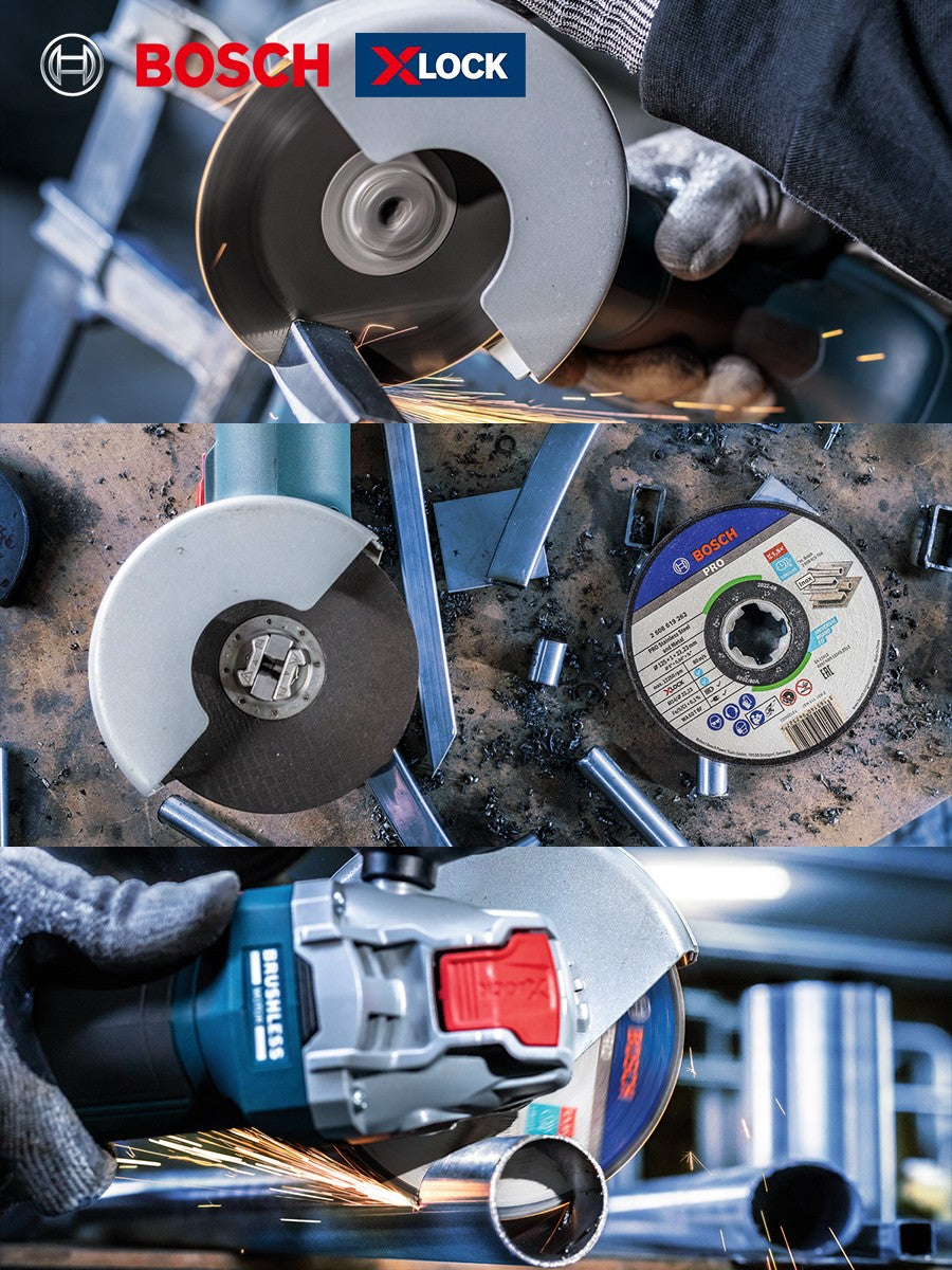 Lâmina de Corte Bosch Professional para Metal/Aço Inoxidável, Adequada para Esmerilhadeira com Sistema de Fixação X-Lock