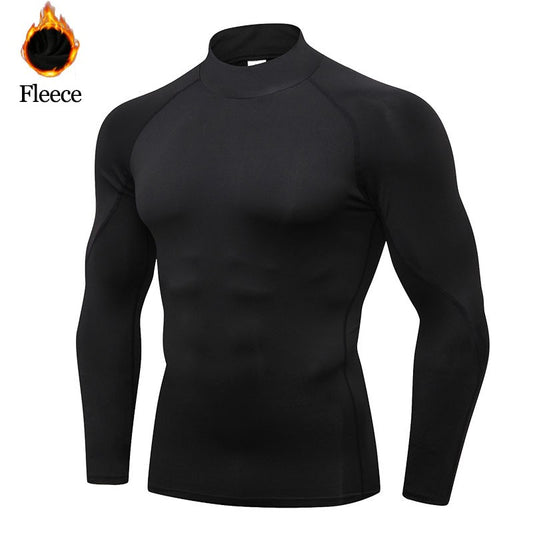 Winter Man Compression Shirt Cycling Clothing Warmth Shirt Warm Bottoming Shirt Men Compression T-Shirt Gym Sportswear