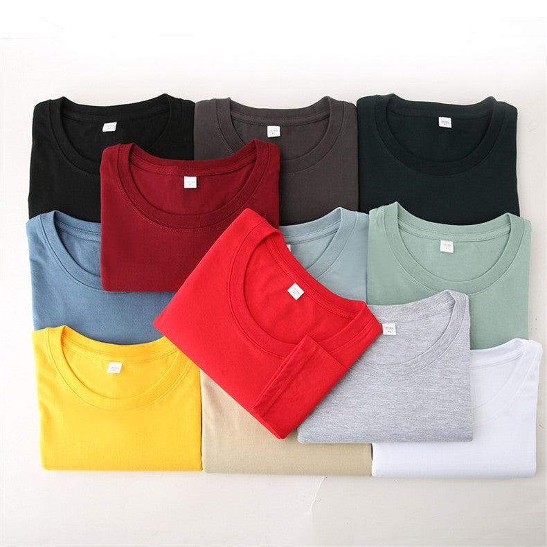 Long Sleeves T-Shirts Men 100% Cotton Tee Tops Male Autumn Basic Plain Color Tshirts Women Normal Fit Size M-5XL Under Wear Man