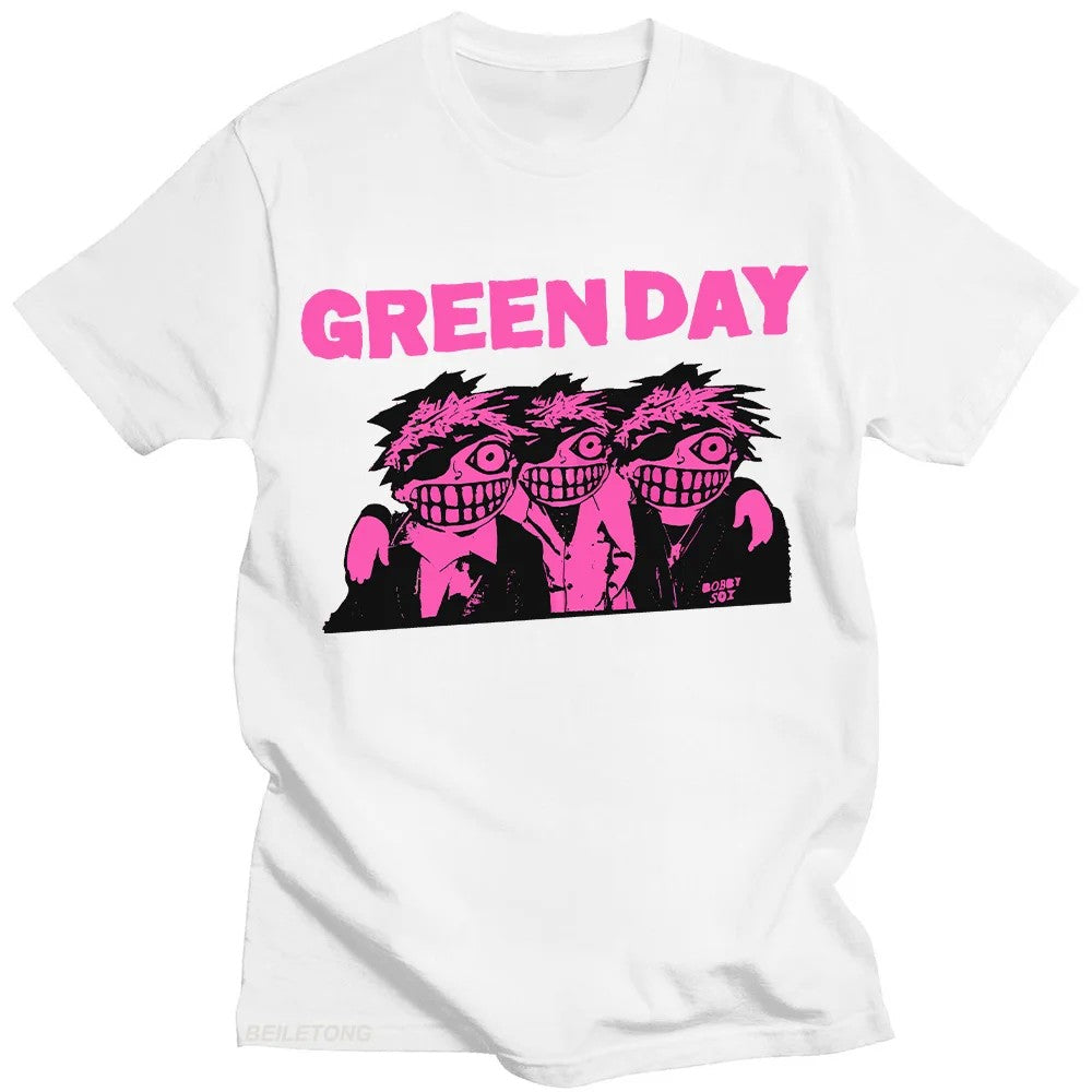 Green Day Rock Artist T-shirt Green Day Alternative Song Dilemma Top New Harajuku Aesthetic T-shirt Hip Hop Streetwear WomenY2K