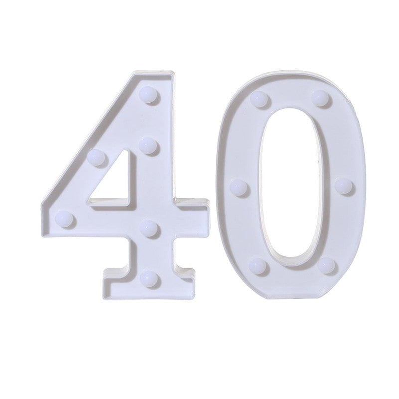 2Pcs Number 16 18 21 30 Led Light String Happy Birthday Party Decoration Wedding Anniversary Adult Birthday Party Gift Light Led