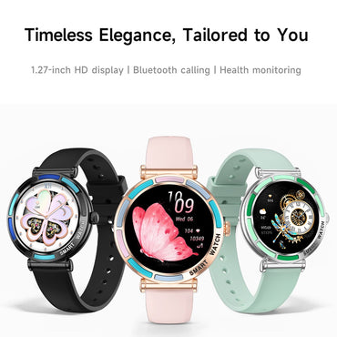 2025 Novo Smartwatch Feminino da Moda Tela HD 360*360 Pulseira Esportiva Mostrador Personalizado Frequência Cardíaca Chamada de Voz Smartwatch Para Android iOS