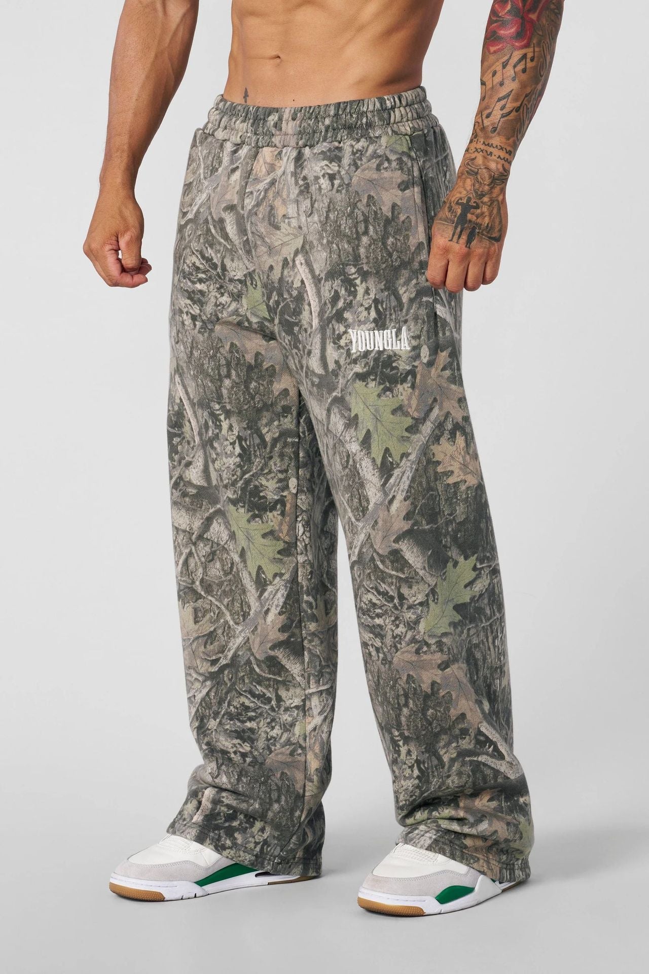new Young American trendy sweatpants collaboration anime joggers cotton terry print wide-leg casual pants hip-hop street pants