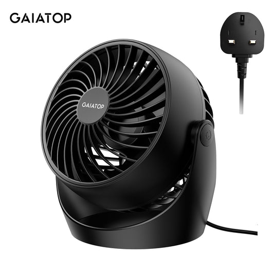GAIATOP Air Circulator Fan, Portable Desk Fan Table Fan Dorm Fan, 5-Inch Small Fan 3 Speed with 360° Adjustable Tilt