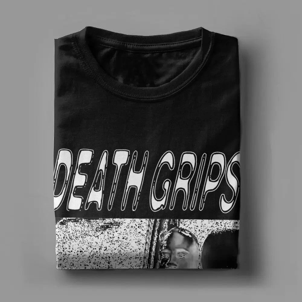 Men's Death Grips T Shirt Cotton Tops Hipster Short Sleeve Round Neck Tee Shirt Printing T-Shirts