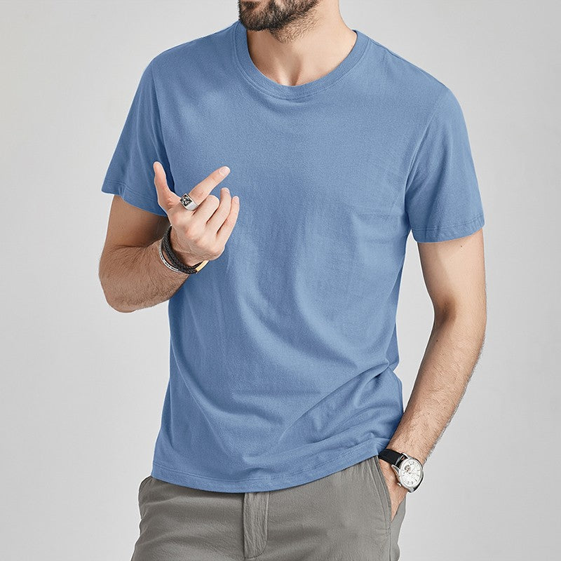Hot Sale T-Shirts Male Tshirts Men Summer Tee Shirt Women Plain Solid Cotton Blue Short Top Tees Female Lady Girl Boy Brand Tee