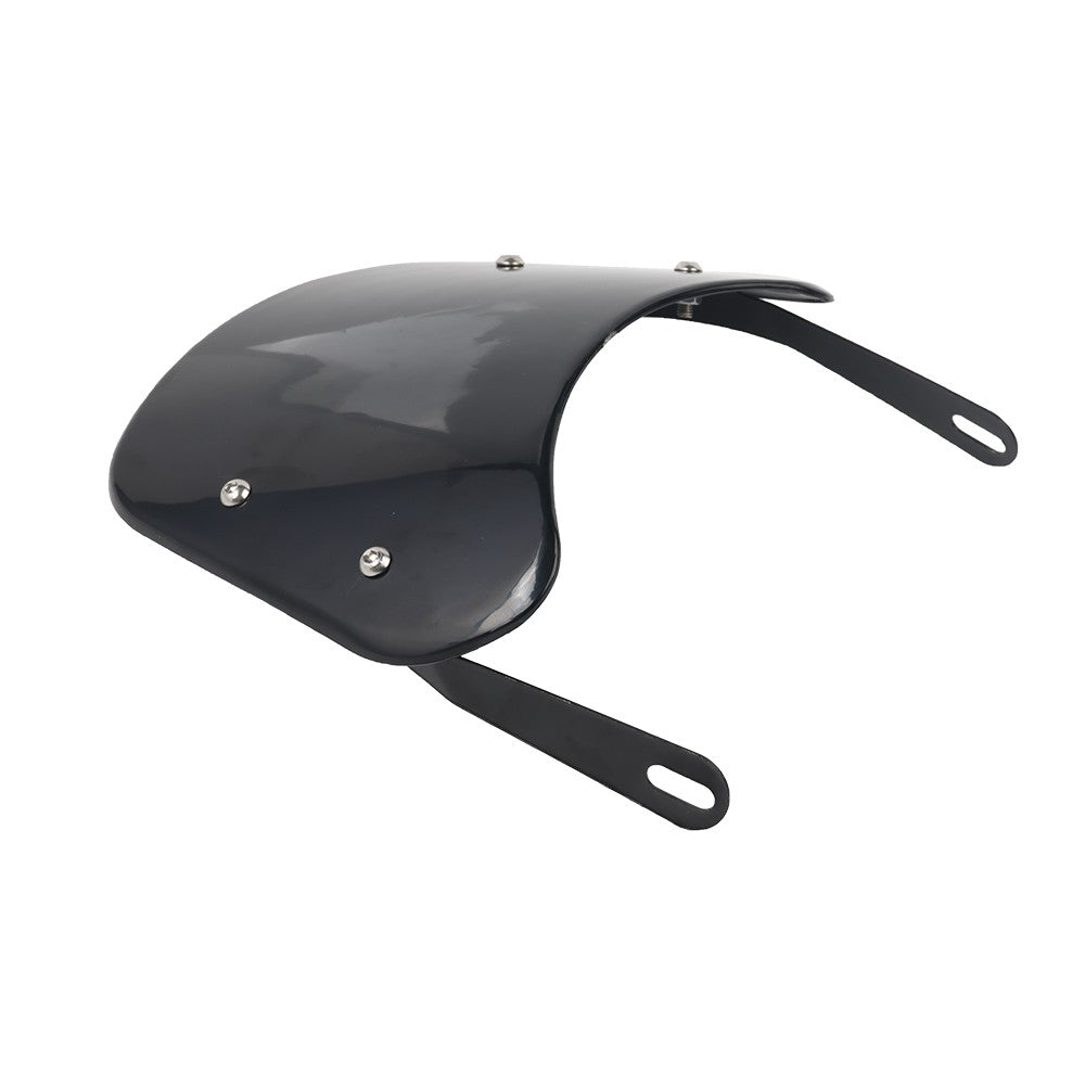 Para-brisa universal para motocicletas, defletor de vento, carenagem para Harley Honda Yamaha Kawasaki Suzuki Cafe Racer, preto