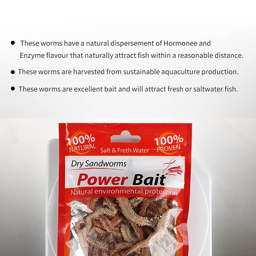 1 Saco De Lagartas Secas Isca De Pesca Ecológica Portátil Comida Sedutora Para Animais Aquáticos Uso Como Atração 10g