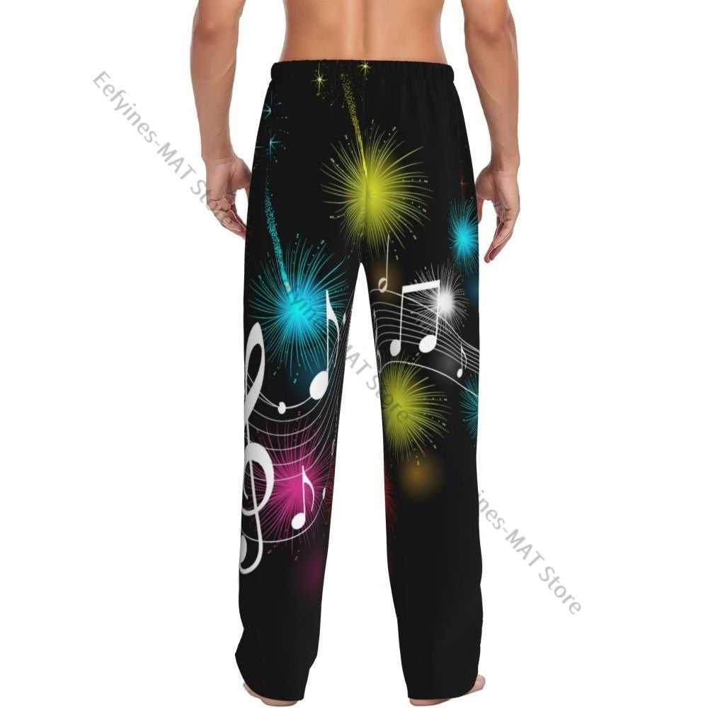 Cute Hedgehog Mens Pajamas Pyjamas Pants Lounge Pants Sleep Bottoms