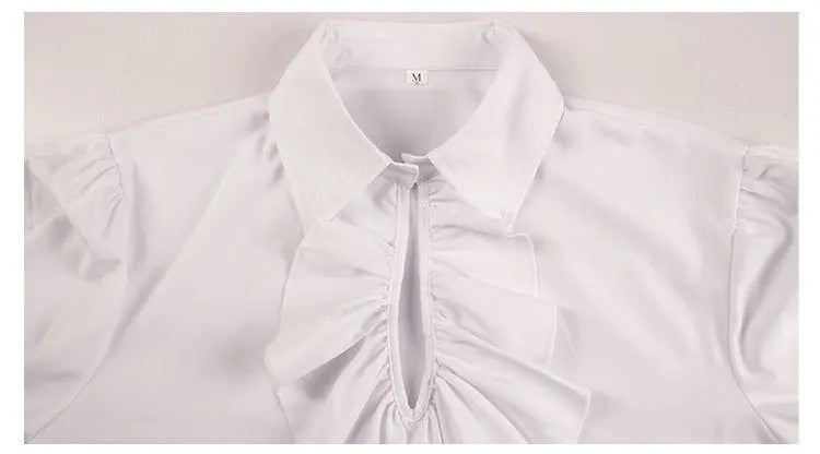 Mandylandy Vampire Men Shirts Tops Renaissance Victorian Steampunk Ruffled Shirt Tops Medieval Halloween Costume Clothing Tops