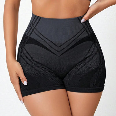 High Waist Seamless Gym Shorts for Women Mesh Breathable Compression Tummy Control Workout Athletic Exercise Seamless Shorts
