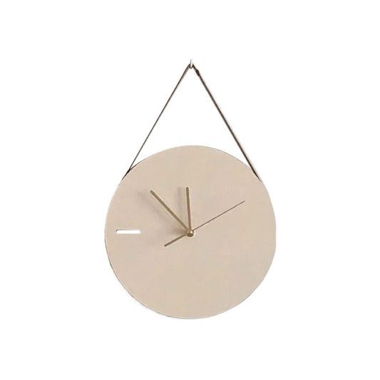 Korean style Wooden Wall Clock Minimalist Wood Silent Mute Clocks Bed Room Quartz Watch Furniture Hanging Ornaments Photo Prop