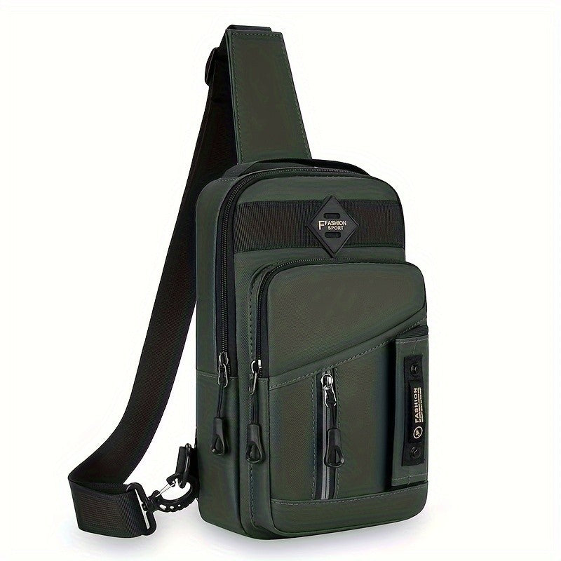 Fashion Multifunctional Chest Bag - 1pc Men's Outdoor Crossbody Bag, Casual Sports Sling Bag