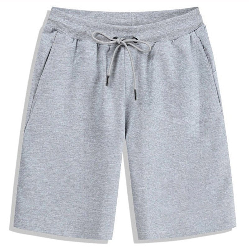 Summer Solid Men's Shorts Elastic Drawstring Shorts Joggers Loose Fitness Breathable Sports 5 piece Cotton Outfit Casual Pants