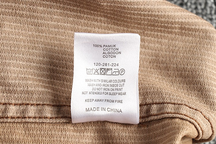 Autumn and winter thick wash corduroy long sleeve shirt men's retro trend cargo big pocket solid color casual coat