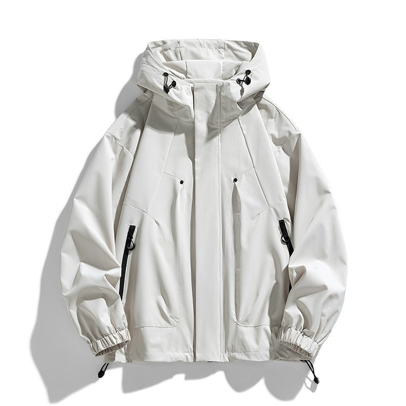 Men Jacket Hooded Windbreaker Trench Coats Oversize 6XL 7XL 8XL Plus Size Waterproof Black Bomber Camping Loose Thin Softshell