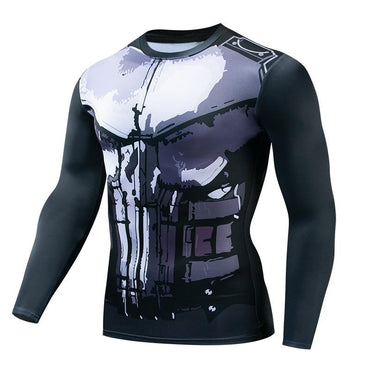 High-quality 3D Printed T shirts Men Compression Shirt Comic Cosplay Costume Halloween Clothing Long Sleeve Tops For Male