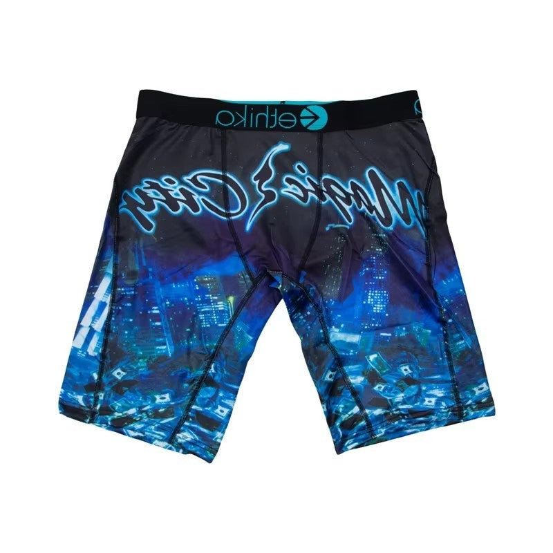 ETHIKA Men Underwear Breathable Sexy Men's Panties Lingerie Underpants Male Man Boxers Fashion Print Mens Boxer Briefs Trunks