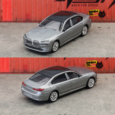 1/72 BMW THE I7 Toy Car Model CCA MSZ 1:64 Diecast Vehicle Miniature Free Wheels Collection Suitable for Hot Wheels Gift Kid