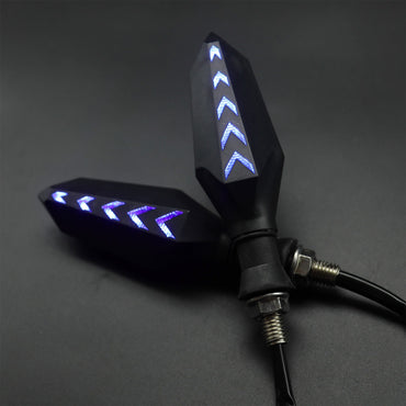 2Pcs Universal Motorcycle LED Turn Signal Light Amber Lamp Indicator Blinker Flashing Lights