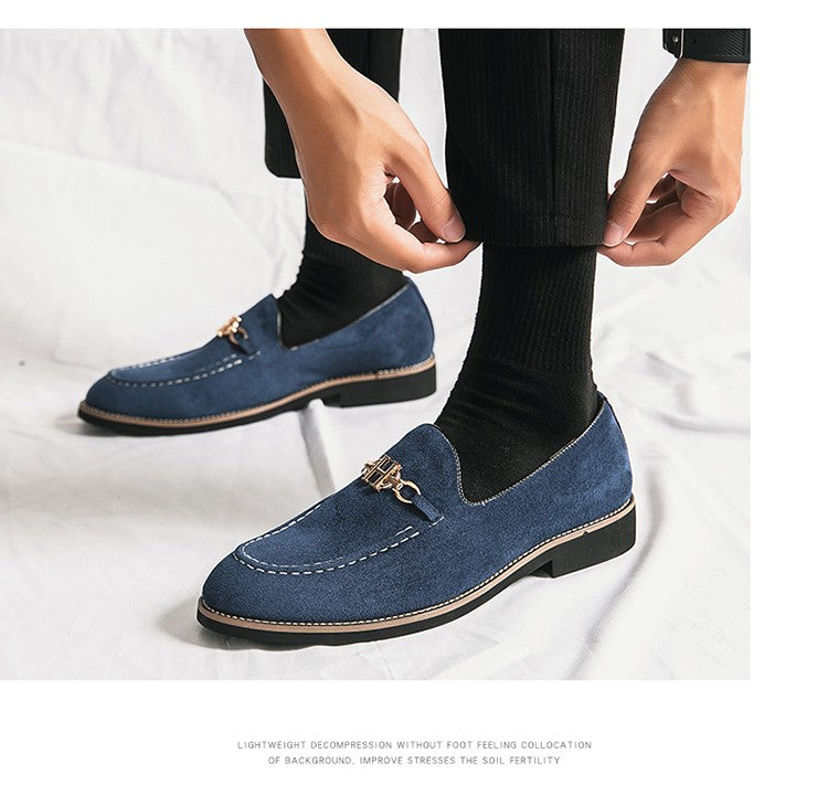 Fashion Brand Men Suede Leather Shoes Comfortable Pointed Social Shoe Male Driving Shoes Luxury Flat Loafers Men zapatos hombre