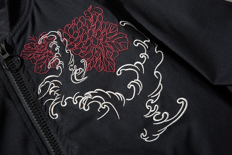 Bomber Jacket Men Chinese Dragon Embroidery Pilot Jacket Retro Punk Hip Hop Jacket Autumn Youth Streetwear High Street Hipster