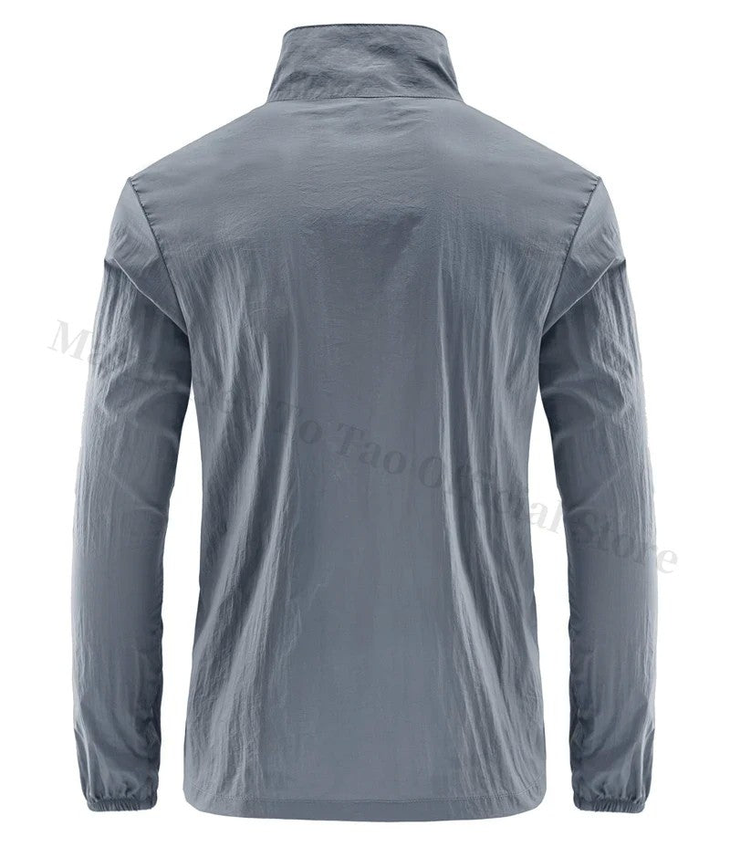 Men's Summer Skin Quick Dry Hiking Jacket Waterproof Sun UV Protection Coats Men Outdoor Sports Fishing Camping Running Jacket