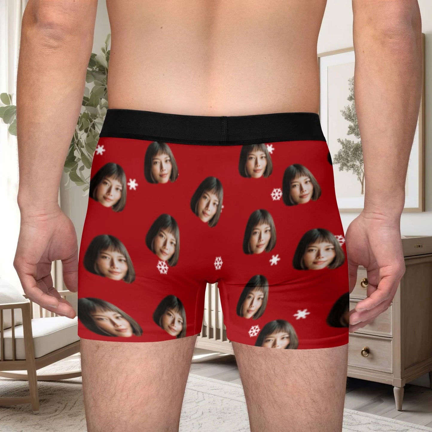 Personalized Face Photo Underwear Custom Boxer Briefs Custom Men Valentine's Day Gift For Husband Anniversary Gift for Dad
