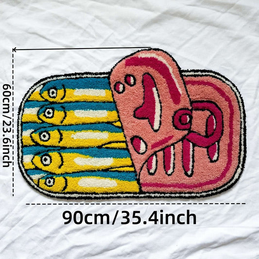 VIKAMA Herring Can Rug Creative Floor Mat Kitchen Rug Doormat Welcome Mat Bathroom Mat Rug For Bedroom Carpet For Live Room Home