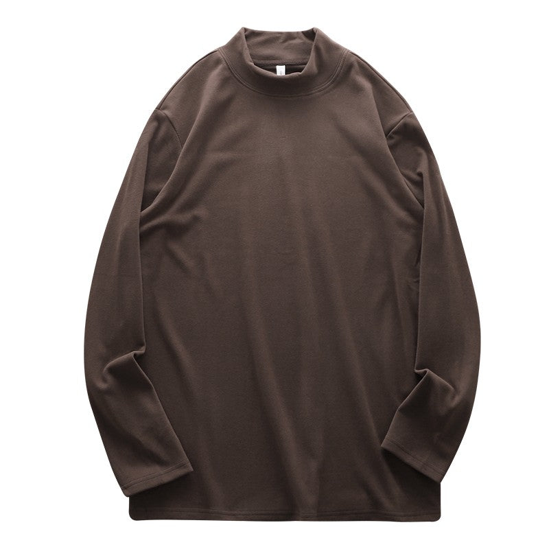 DUKEEN Dralon Mock-Neck Undershirts for Men Winter Long-Sleeve Warm Solid Color Thermal Underwear Top Heavyweight Men's Clothing