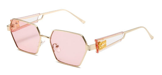 Metal Rectangle Sunglasses Women Fashion High Quality Frame Glasses Vintage Brand Designer Eyewear UV400