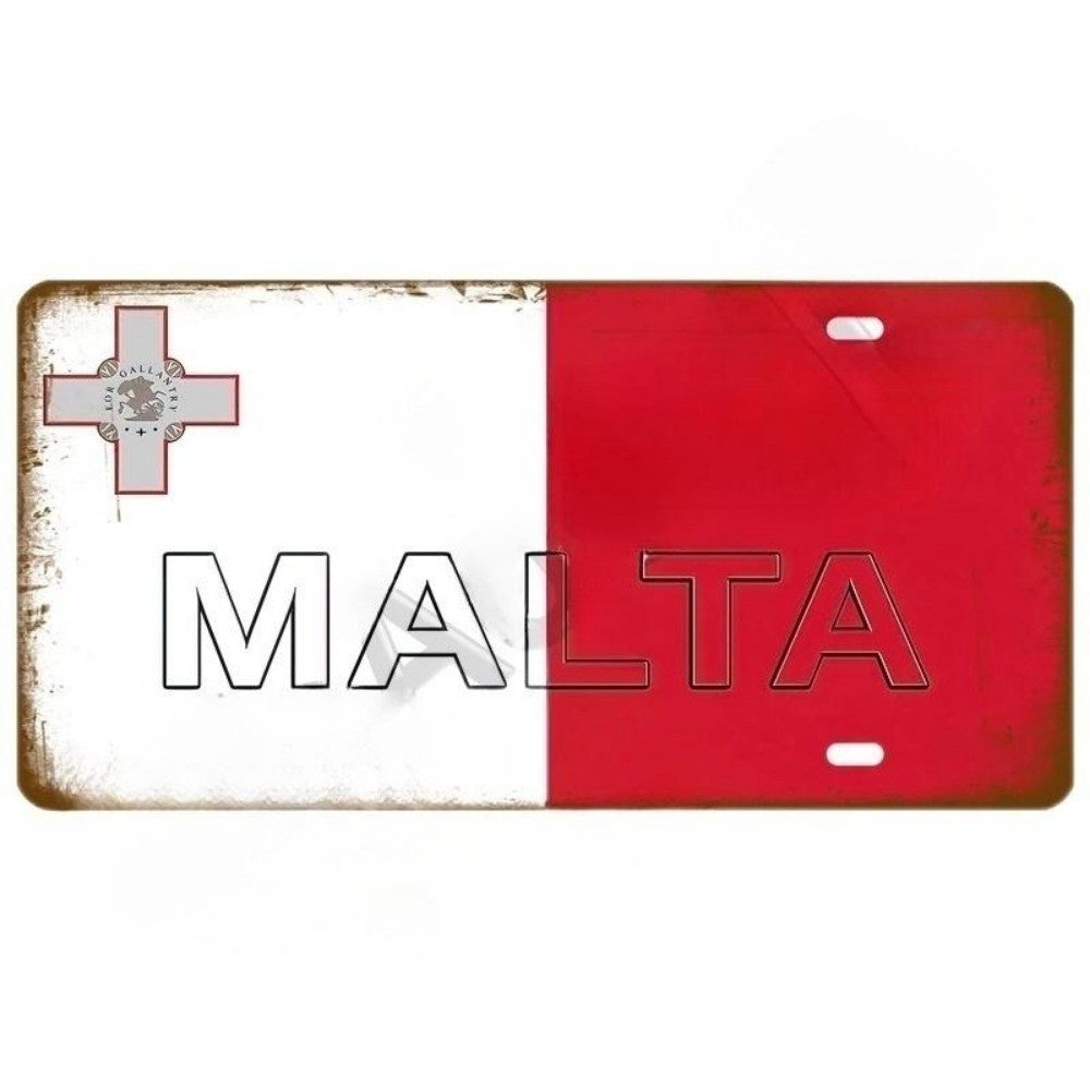 Plaque Tin Sign France Russia Spain Metal Sign Germany USA Country Flag License Plate For Wall Home Restaurant Craft Bar Decor