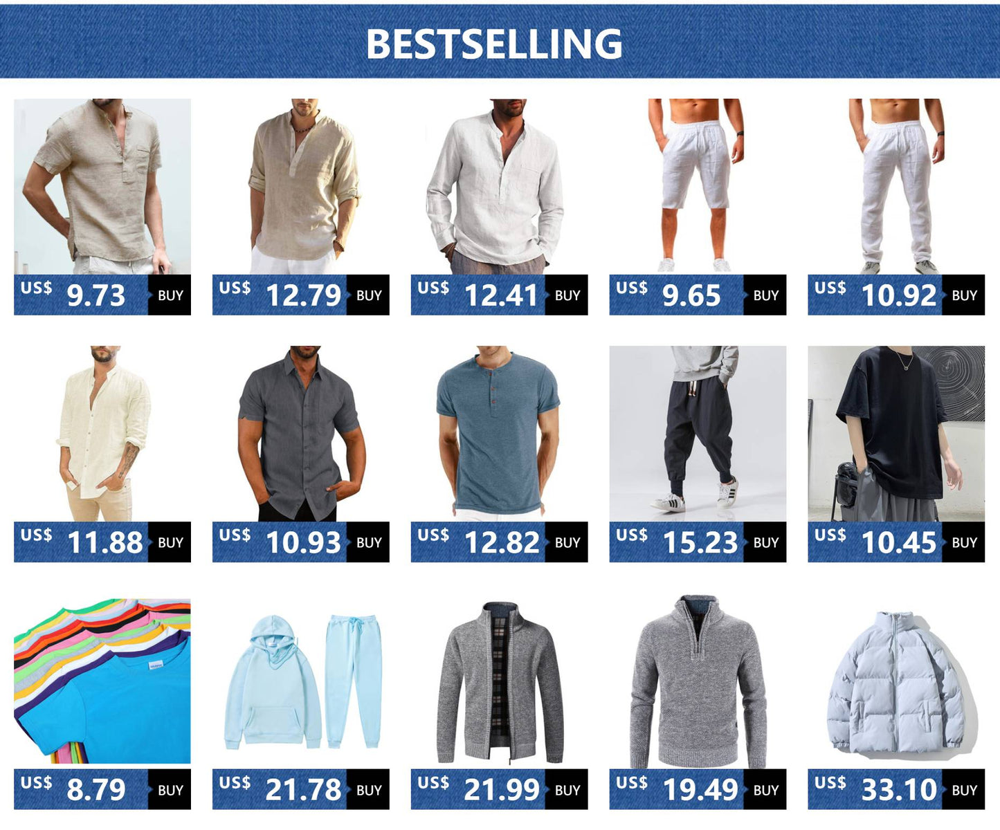 Summer New Men's Short-Sleeved T-shirt Cotton and Linen Led Casual Men's T-shirt Shirt Male  Breathable S-3XL